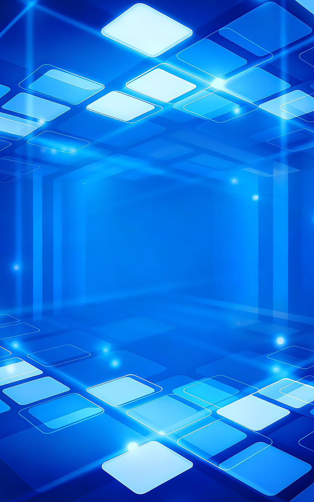 蓝色线条商务科技波纹光渐变抽象高级背景