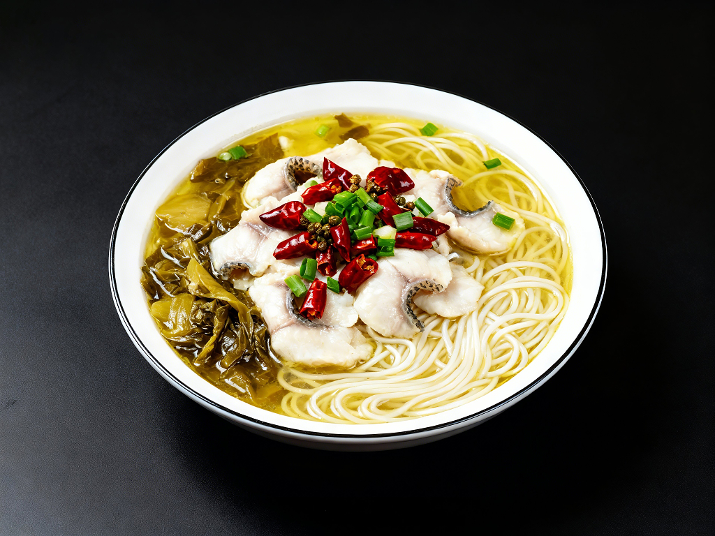 香辣酸菜鱼米线图片菜单设计