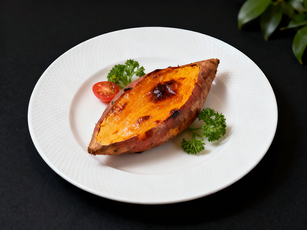 红薯烤红薯美食小吃图片