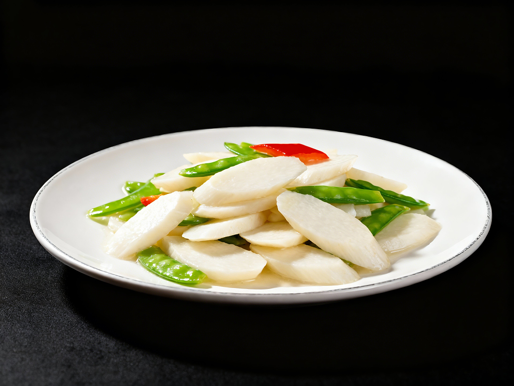 素食扁豆炒山药图片