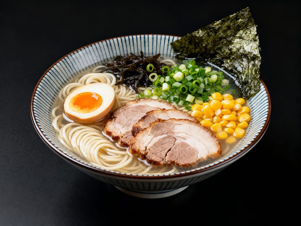 日式拉面清汤面图片