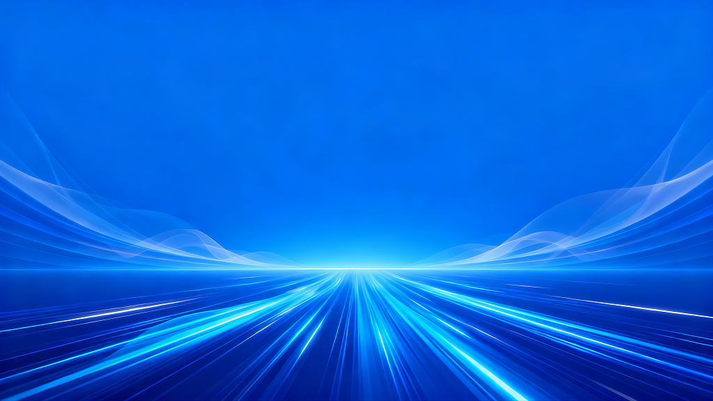 蓝色科技光线空间背景海报