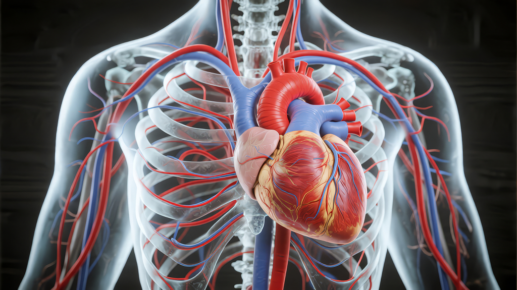 医疗科技人体心脏血管循环系统3D图