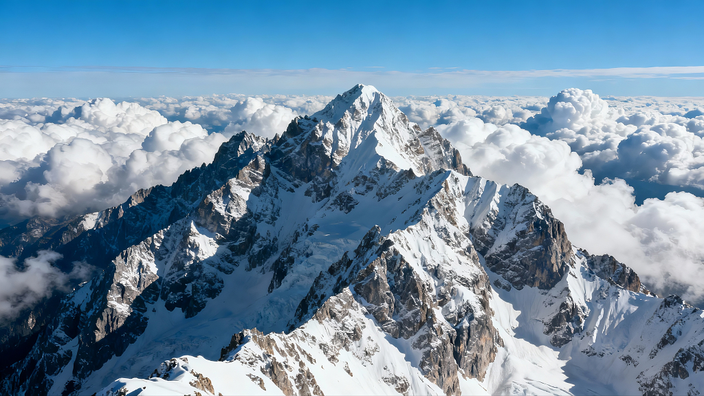 阿尔卑斯山雪山云海