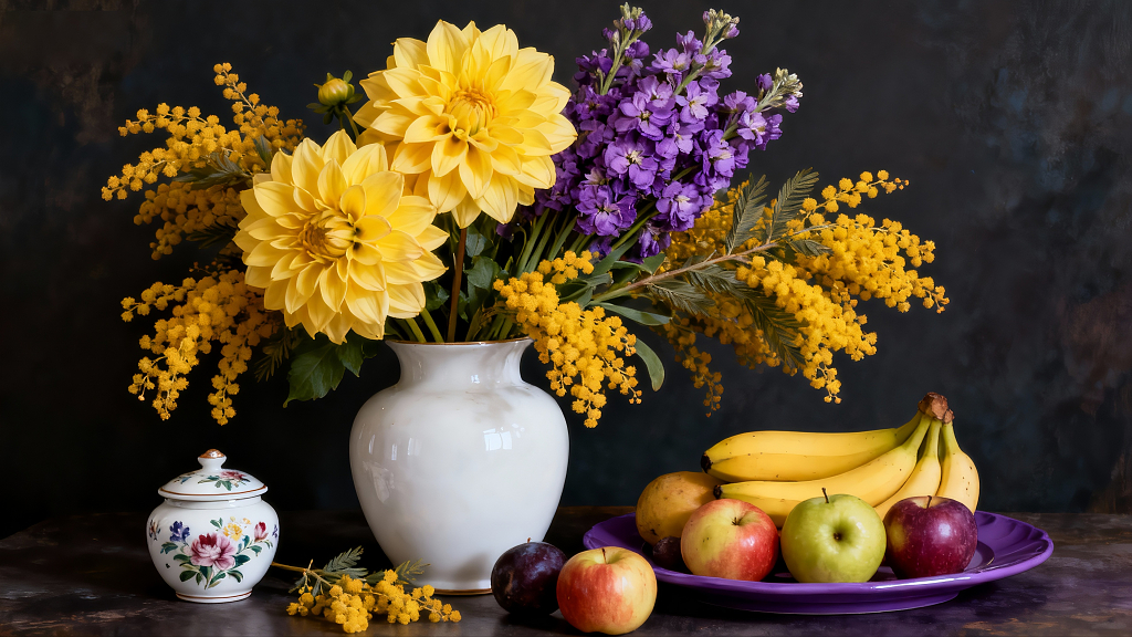 装饰画美学摄景静物摄影花艺美食大丽花