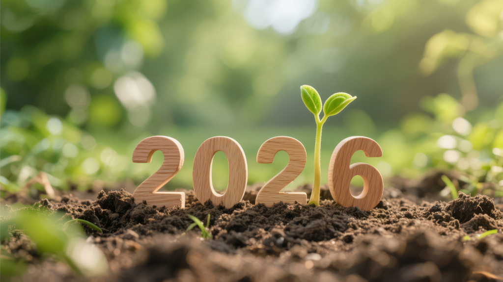 2026新年希望幼苗破土成长励志背景