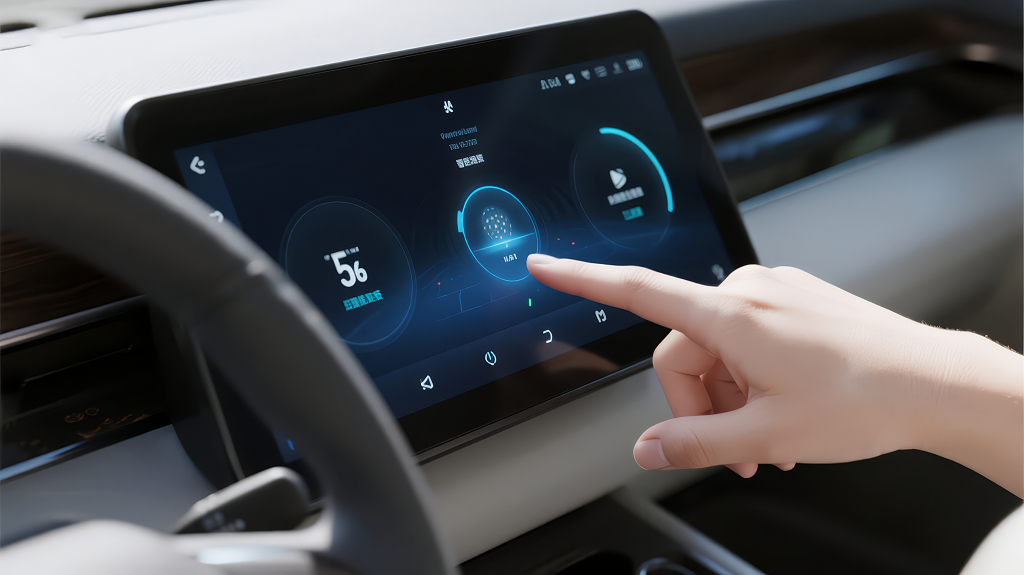 智能汽车中控屏人机交互未来科技背景