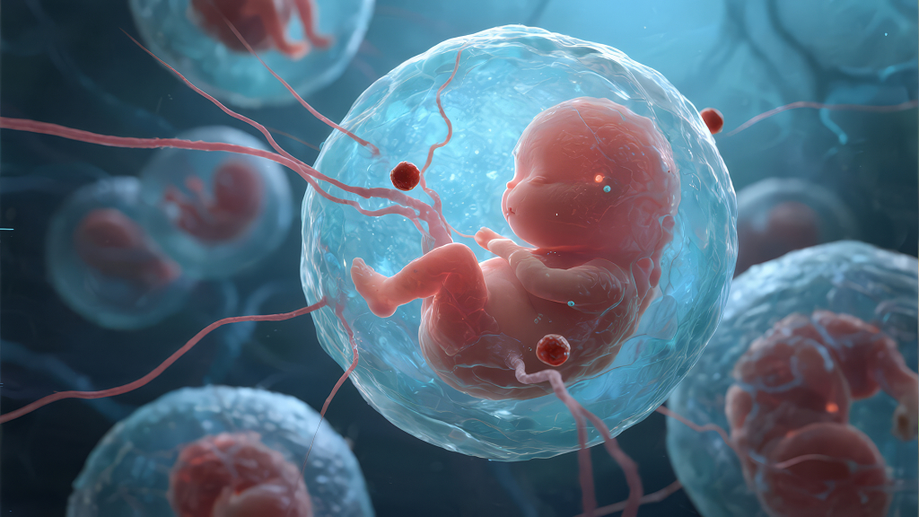 医疗科技克隆胚胎未来生命概念图