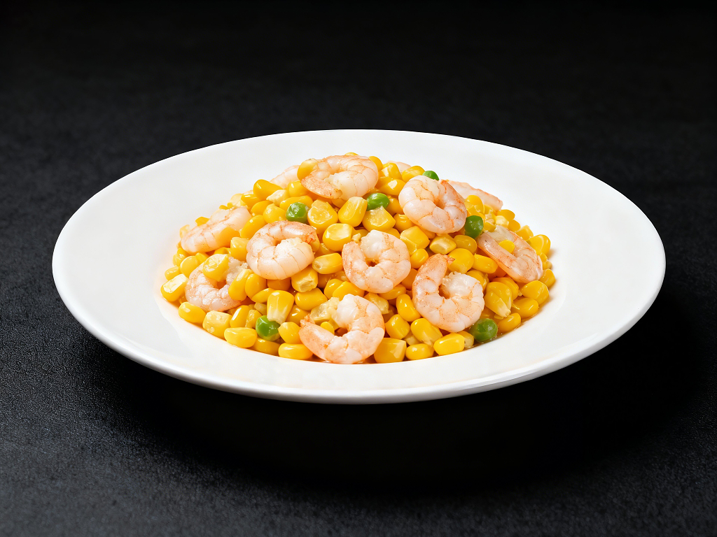 玉米炒虾仁图片菜单设计