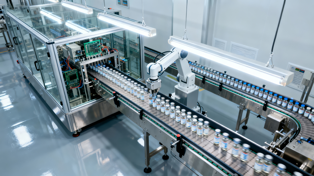 医药工厂自动化生产线科技医疗场景