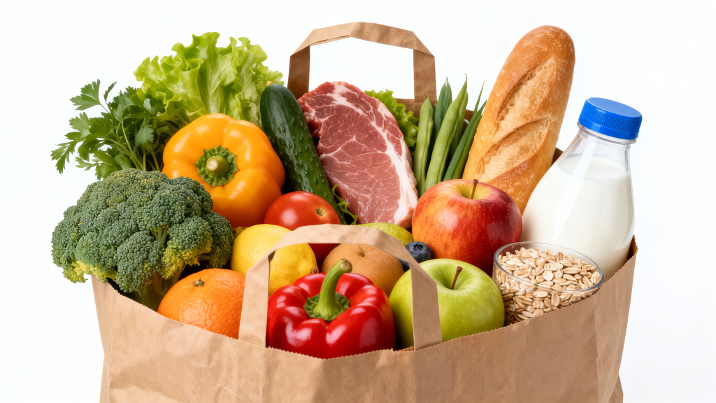 生鲜采购健康饮食营养食材组合图