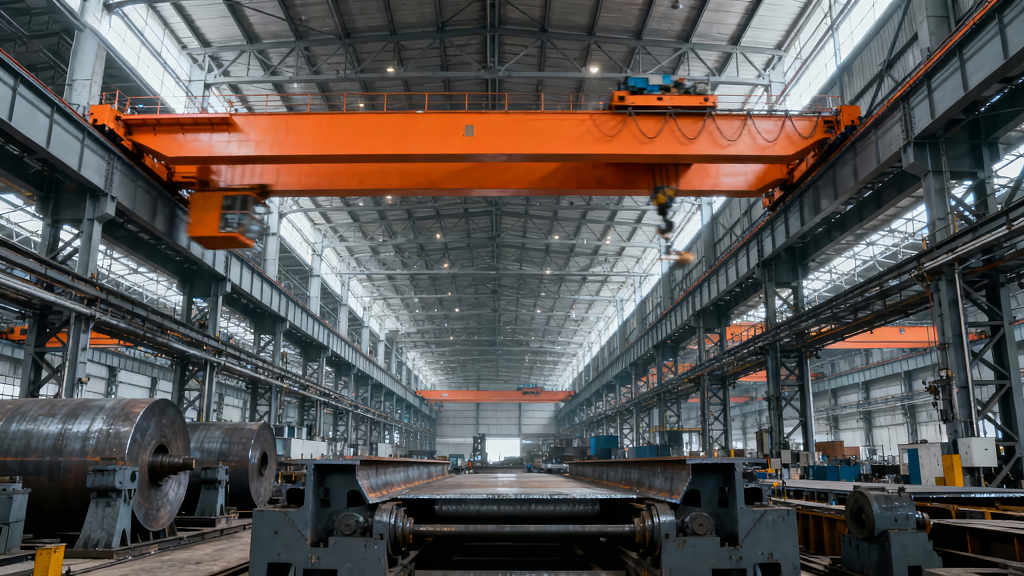 重工业工厂车间生产线全景背景图