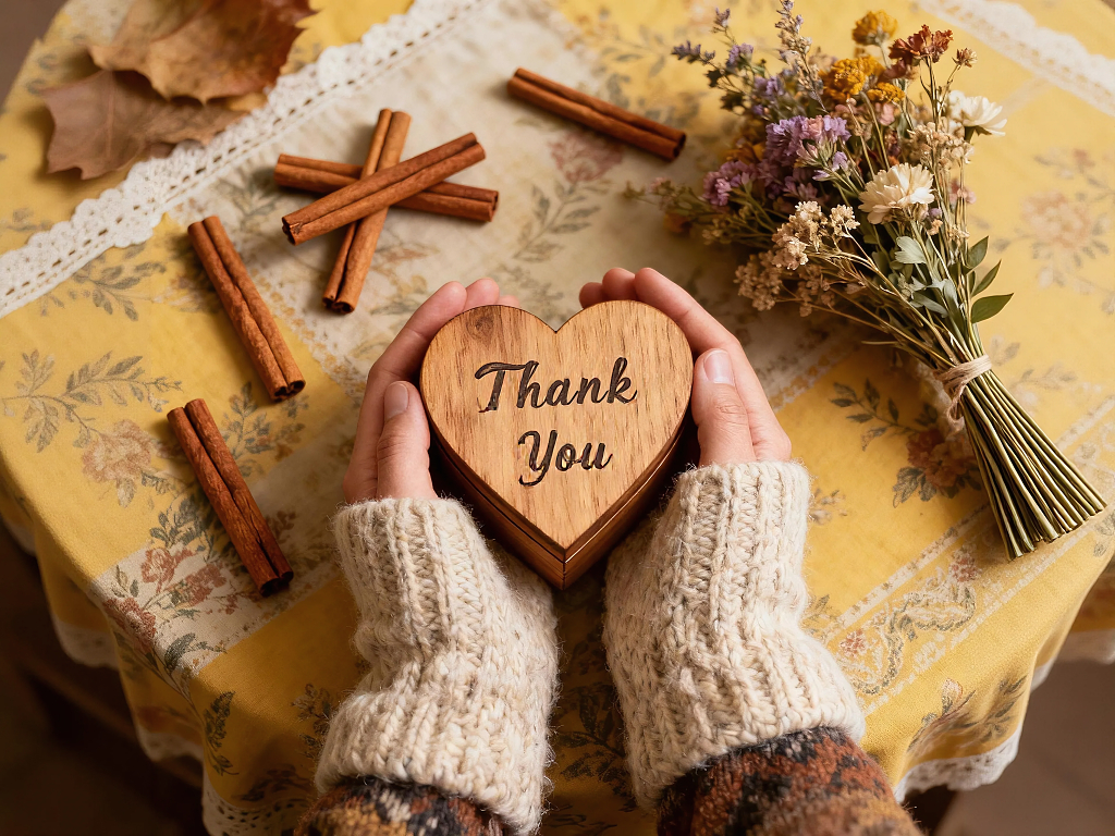 感恩节感谢爱心温馨冬季温暖节日氛围