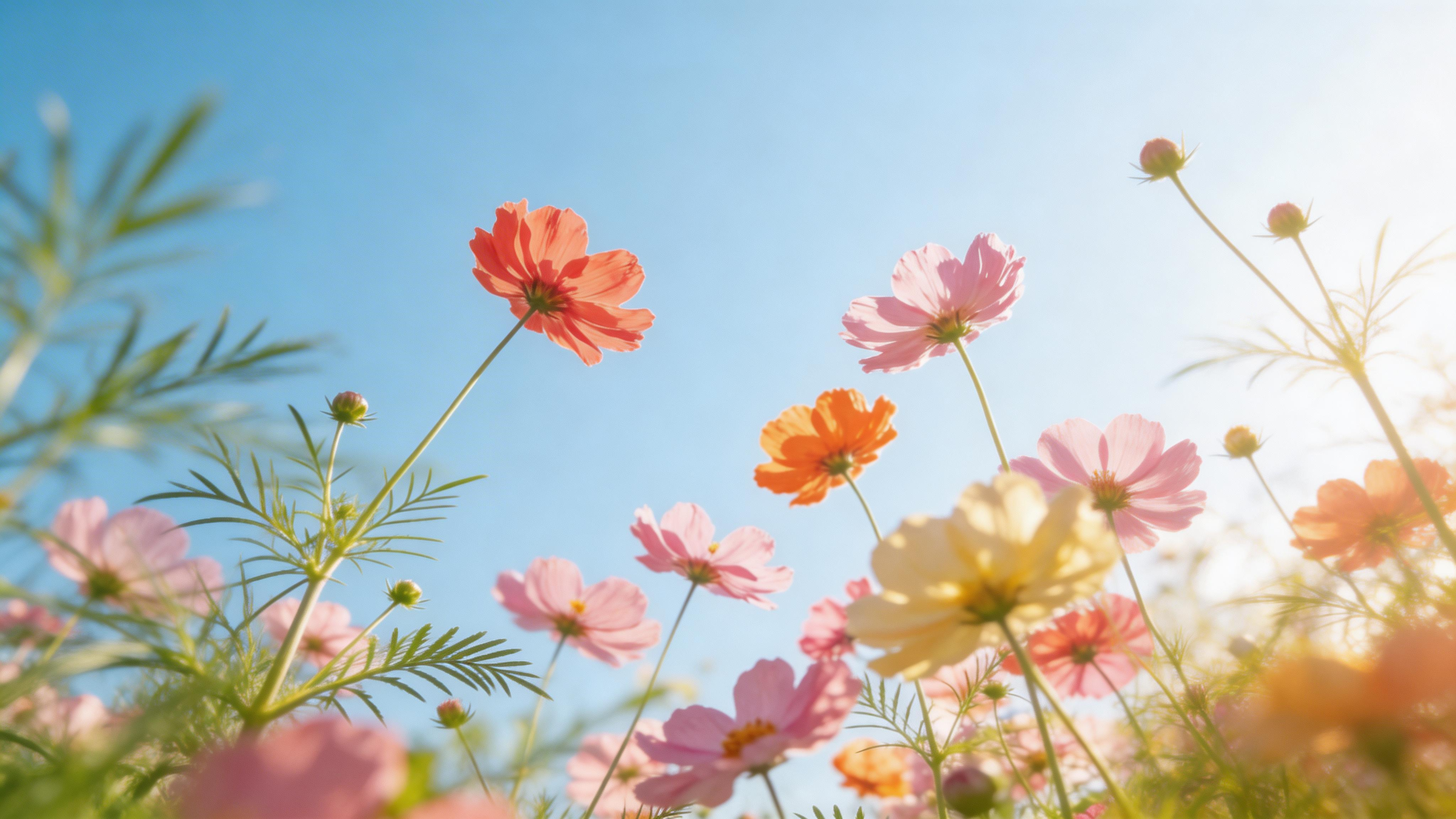 春天盛开的虞美人花田氛围感摄影高清壁纸