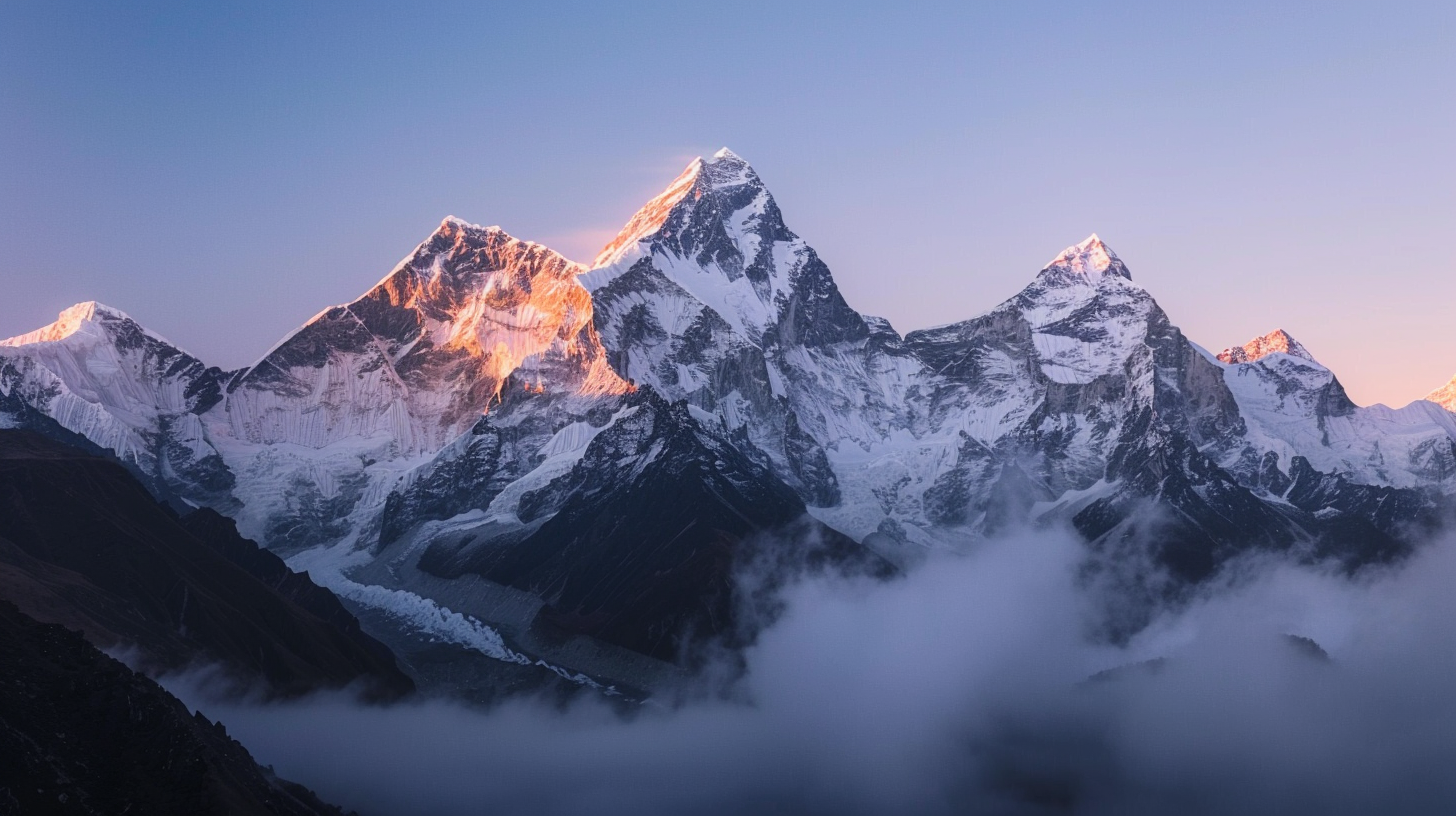 壮丽雪山写实风光 日出金山商业广告壁纸自然风景摄