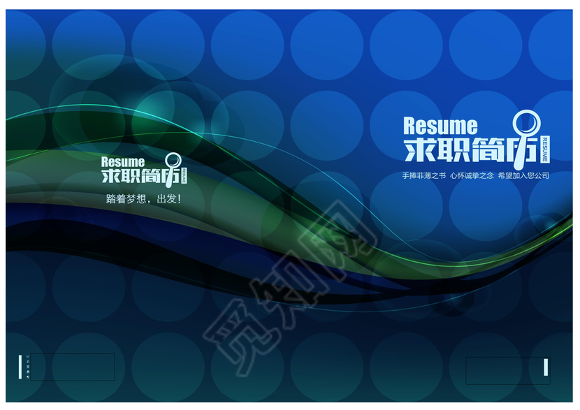 蓝色科技商务简洁求职简历