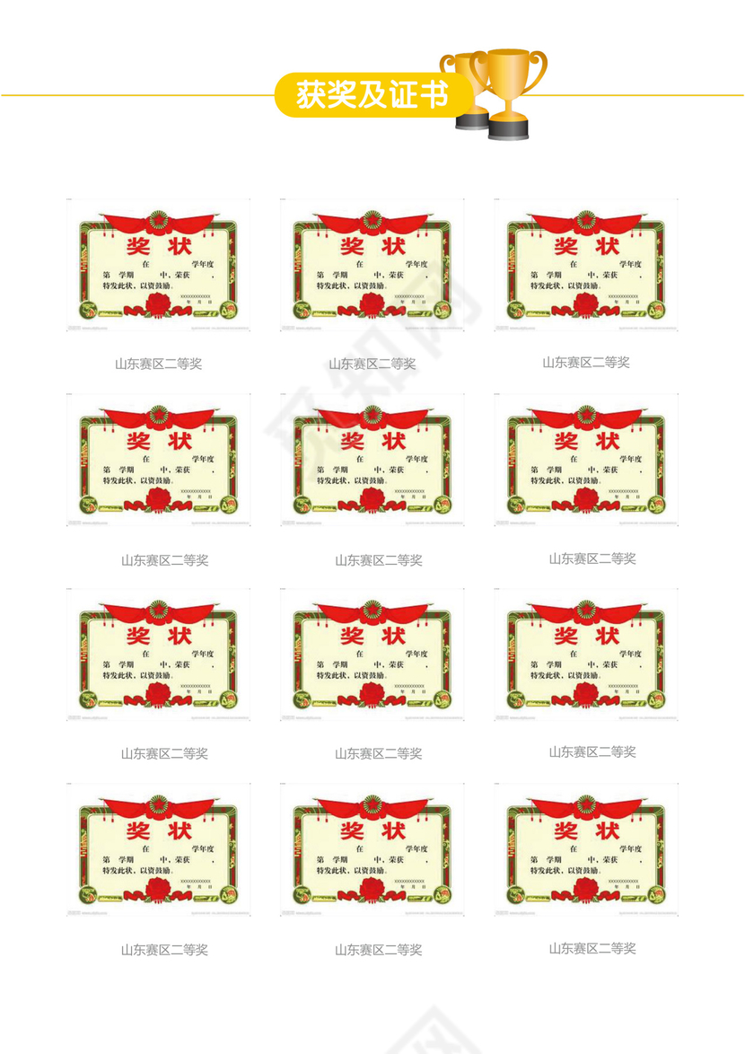 小升初简历小学生个人简历幼升小简历