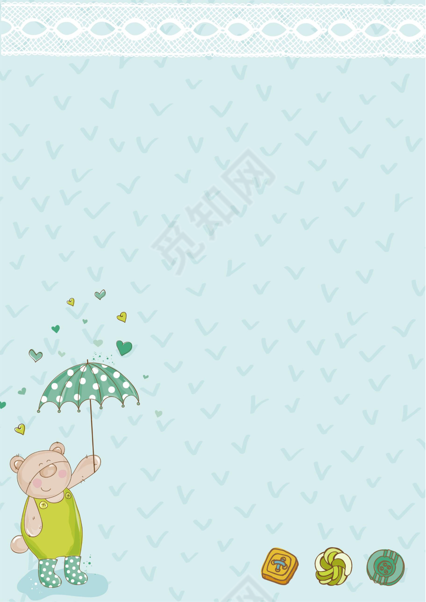 卡通风信纸模板Word版AI版