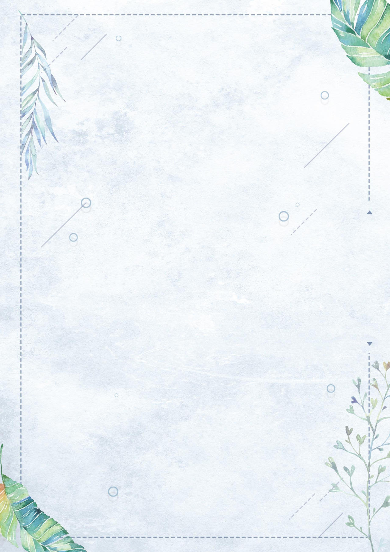 绿色清新信纸模板背景word版ps版