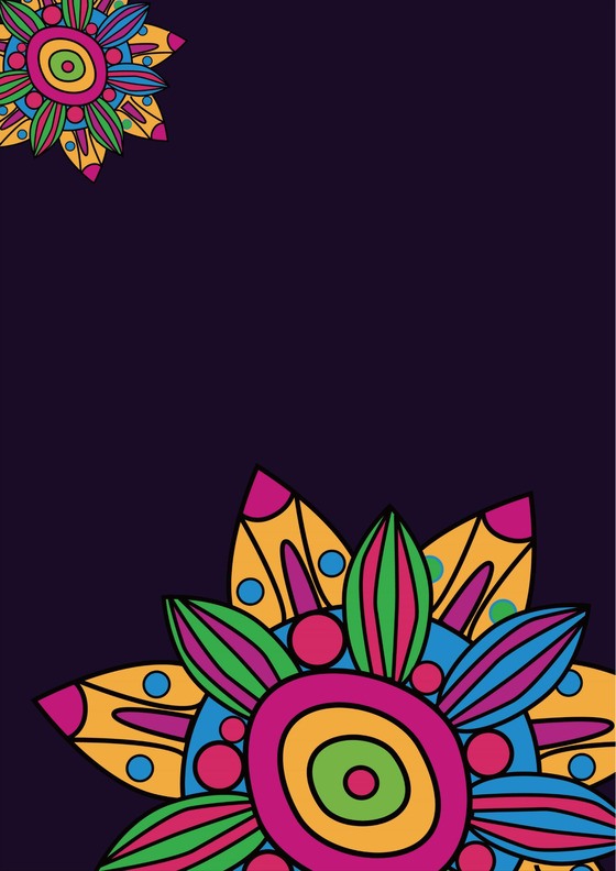 创意复古大花朵信纸