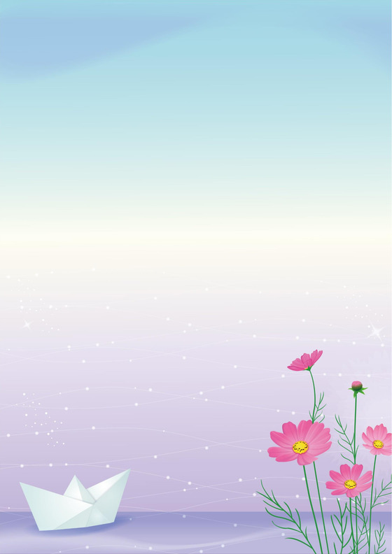 唯美花瓣信纸信封设计