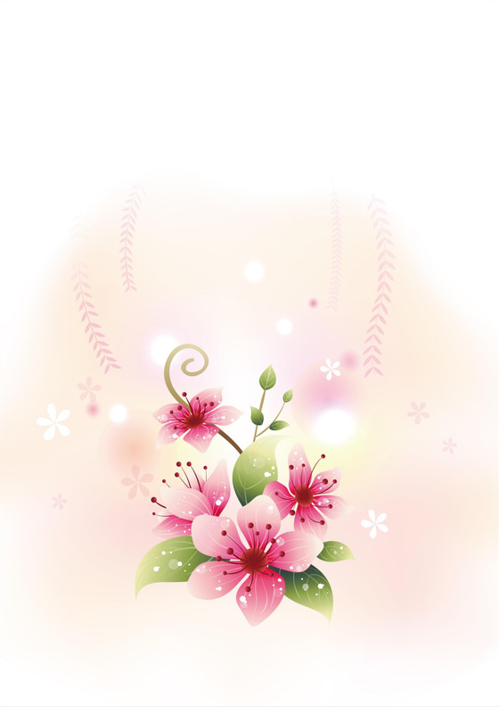 粉色花信纸信封设计