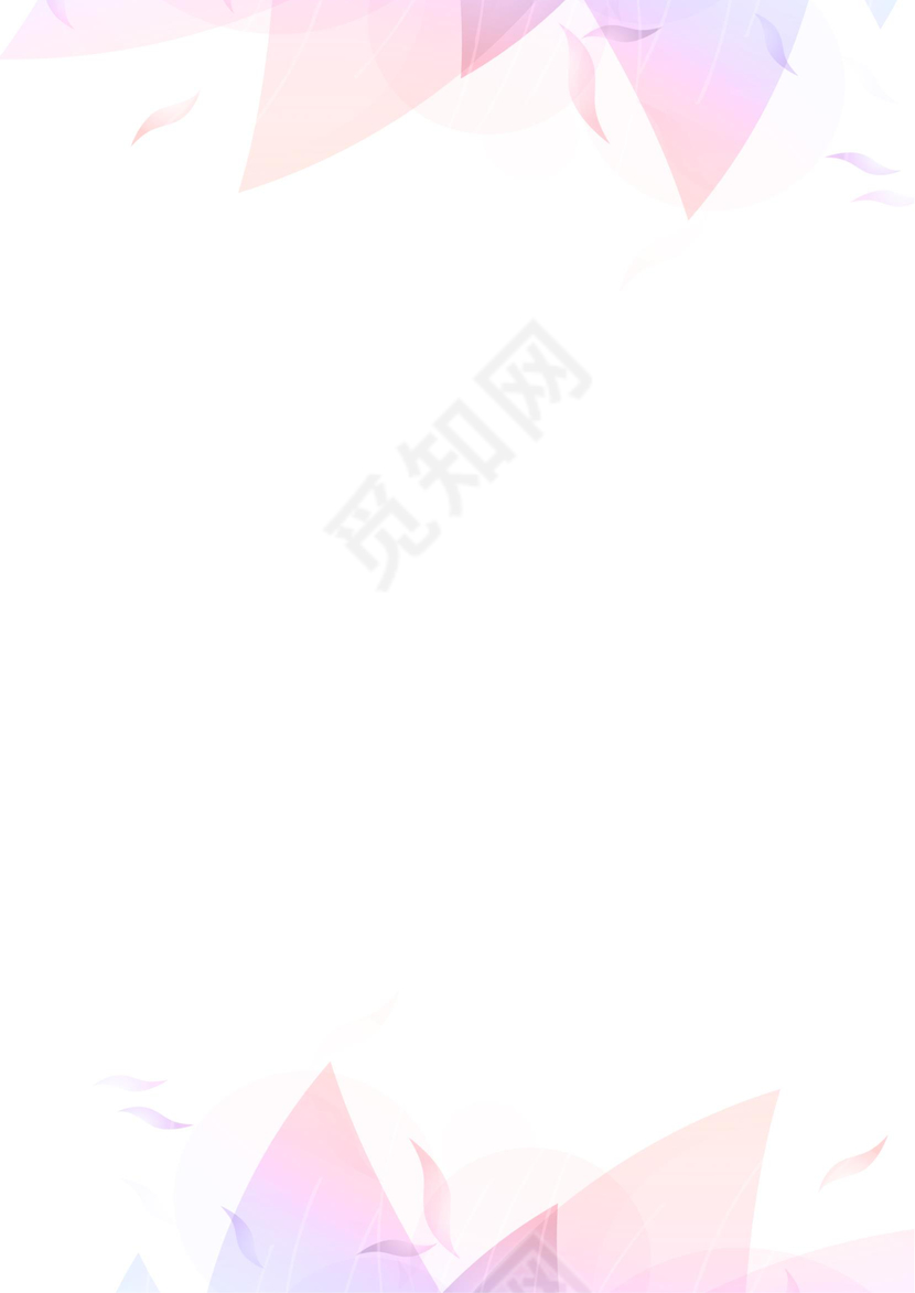 梦幻花瓣商务风信纸Word编辑矢量背景