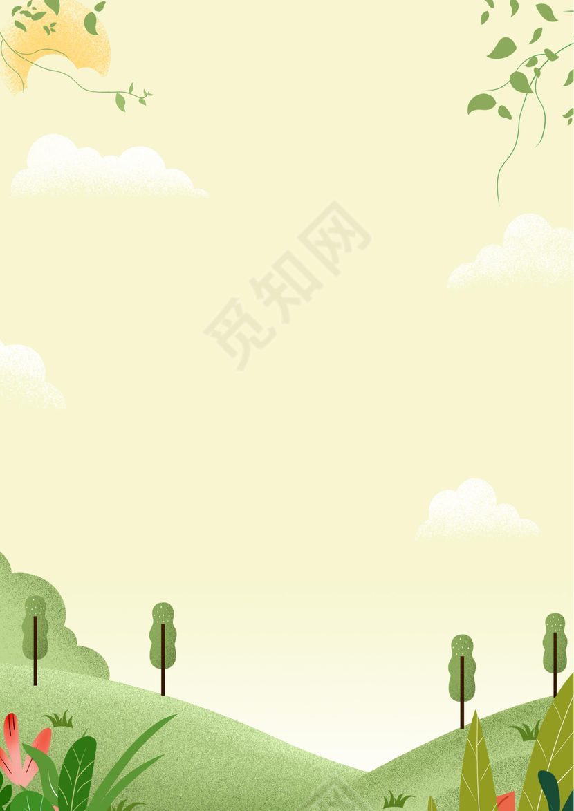 卡通清新风Word信纸编辑模板