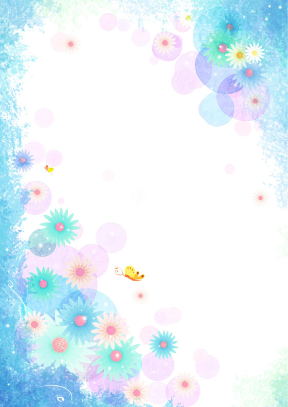 手绘清新风格Word信纸模板