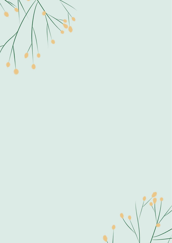 绿色叶子Word信纸模板