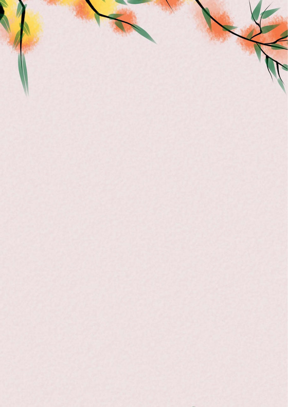 叶子Word信纸模板