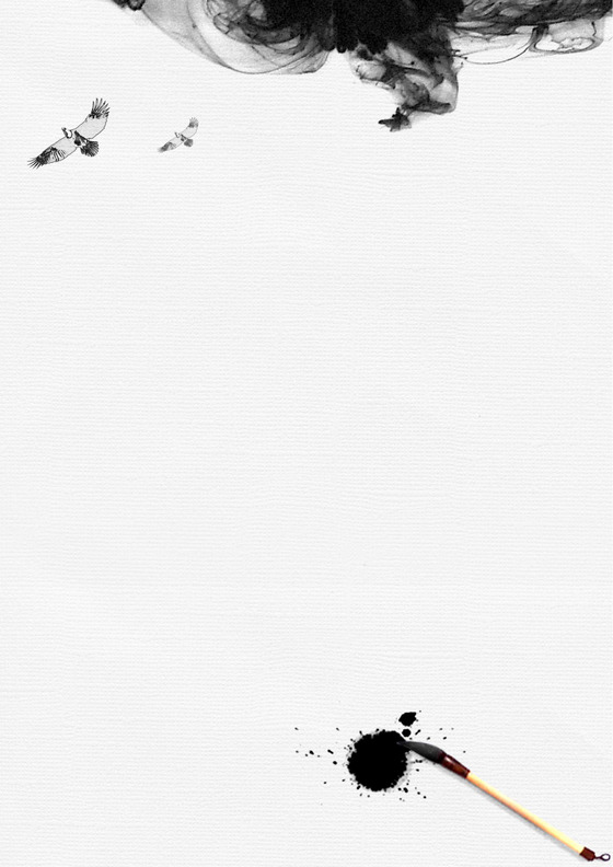 水墨风中国风Word信纸模板