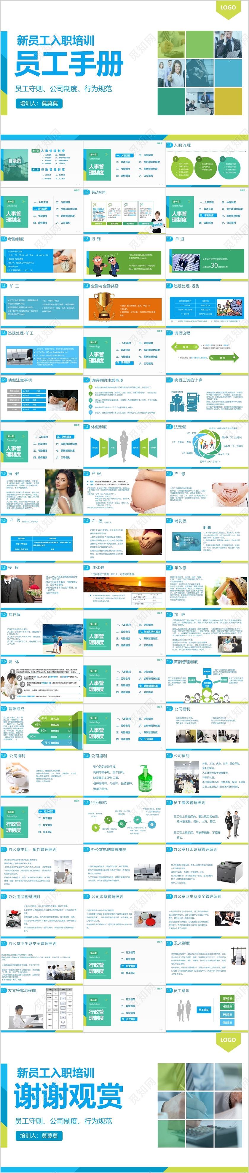 新员工入职培训ppt公司员工教育手册动态PPT课件