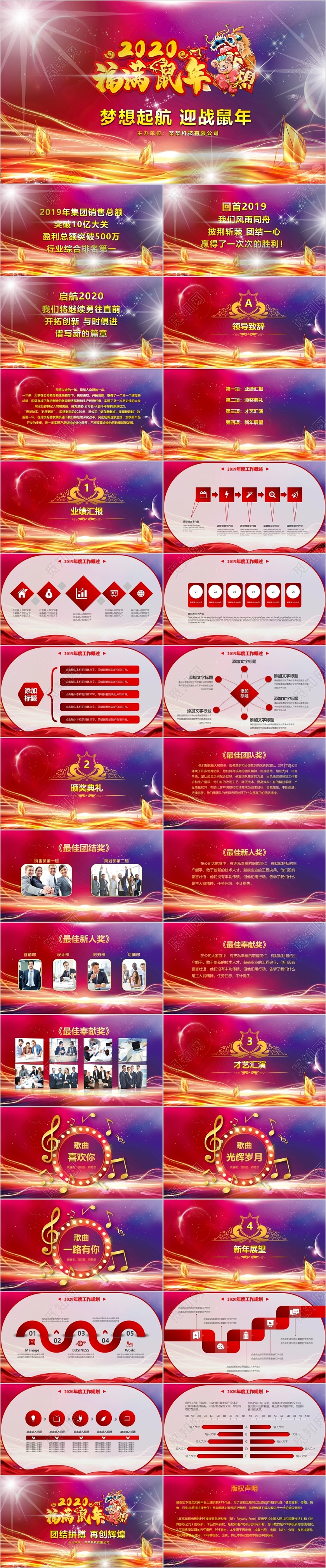 2021年终答谢会年会总结年终总结会PPT