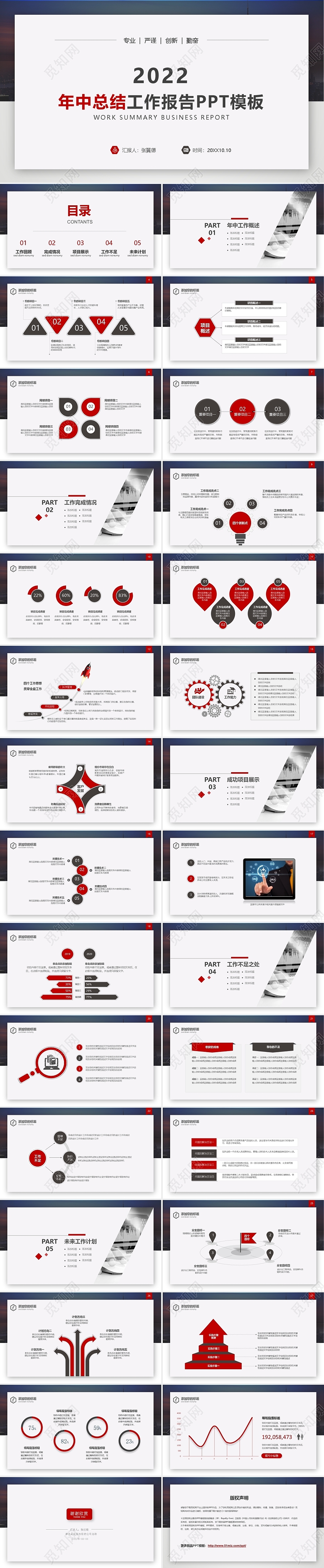 创意年中总结工作总结年中报告工作计划工作报告商务报告
