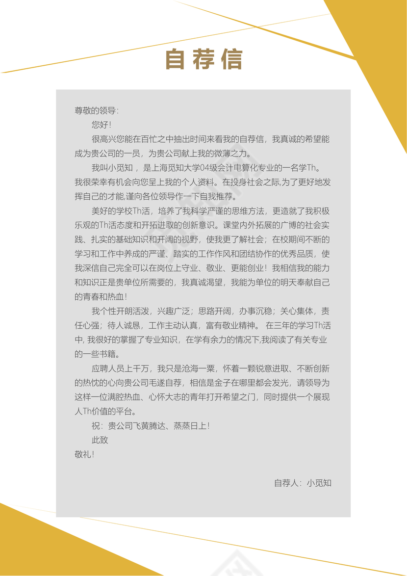 色块简洁风个人JAVA开发工程师程序员成套Word简历模板