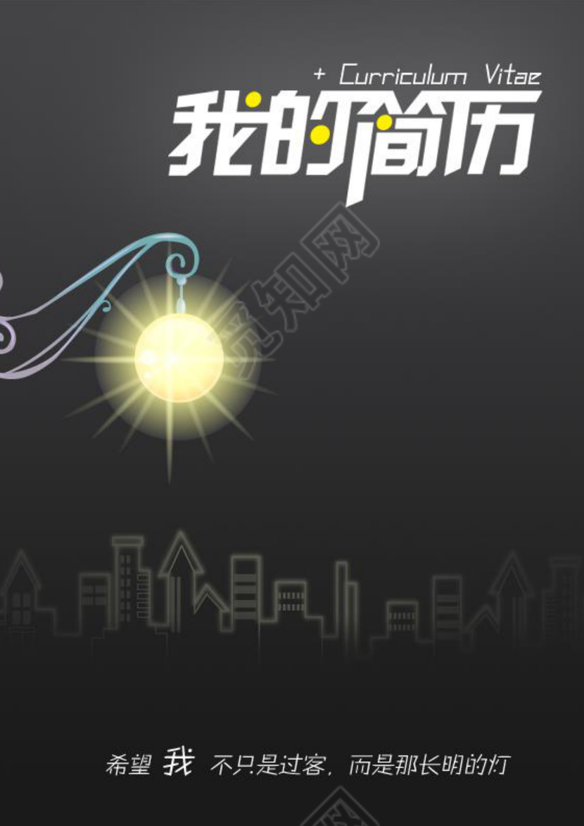 带封面空白表格Word个人简历