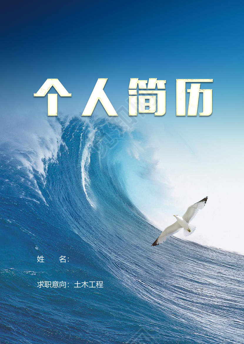 土木工程师个人简历