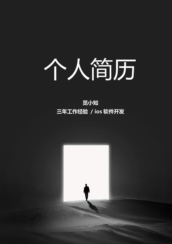 缺缺 
ios软件开发个人简历套装