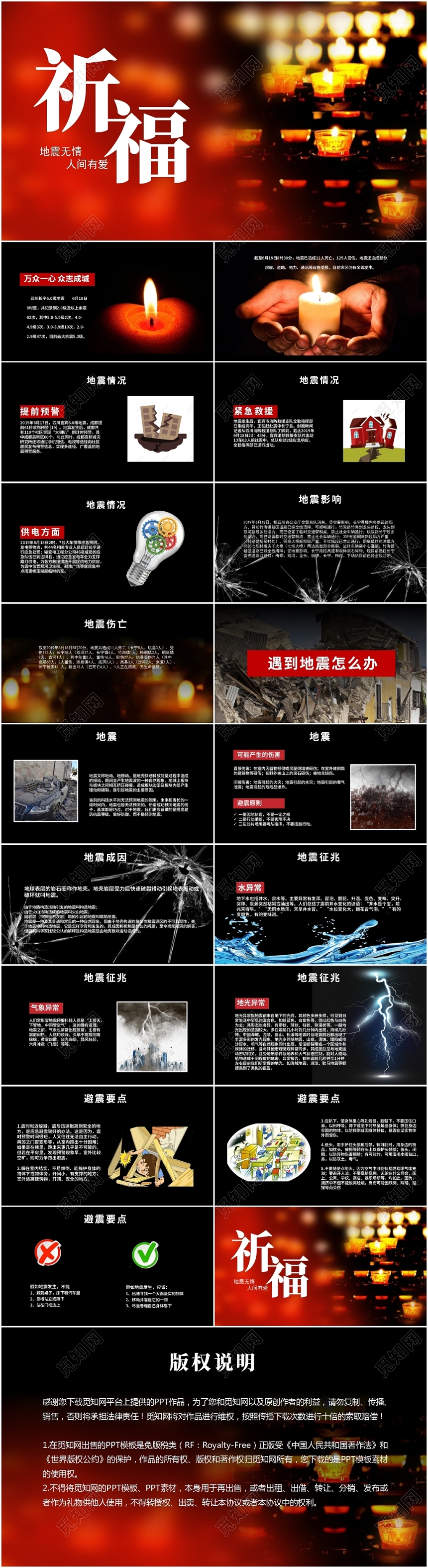 抗震救灾祈福四川宜宾传递红色温暖ppt