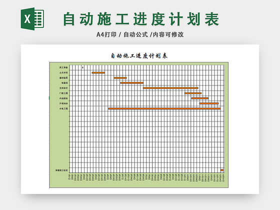 施工进度计划表