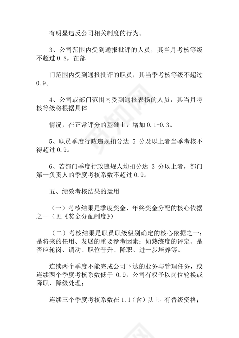 绩效考核物业绩效考核管理制度Word模板