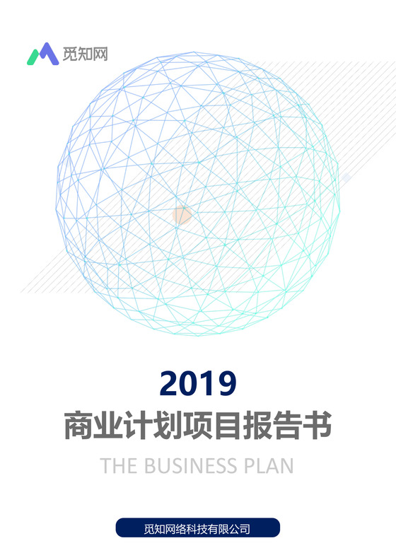 科技风格商业计划项目报告书word模板