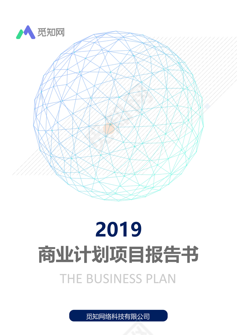 科技风格商业计划项目报告书word模板
