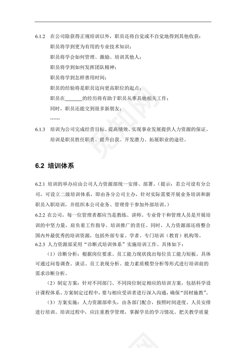 蓝色简洁飘带人力资源管理制度系列员工手册范本word模板