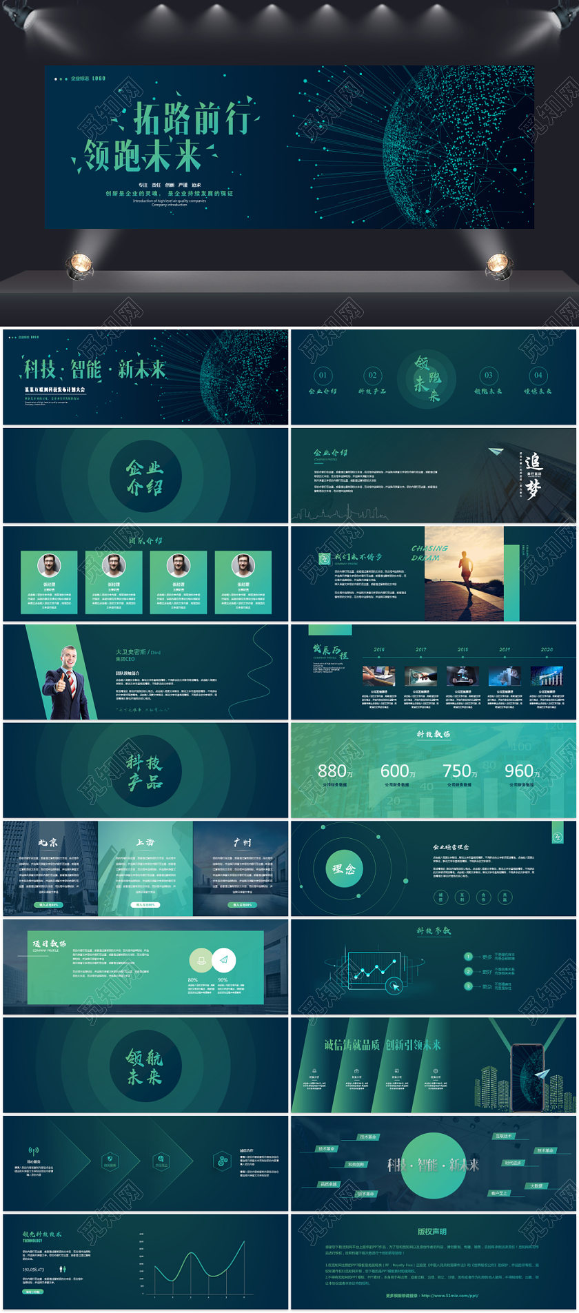 商务互联网科技感产品发布会商业计划书ppt模板