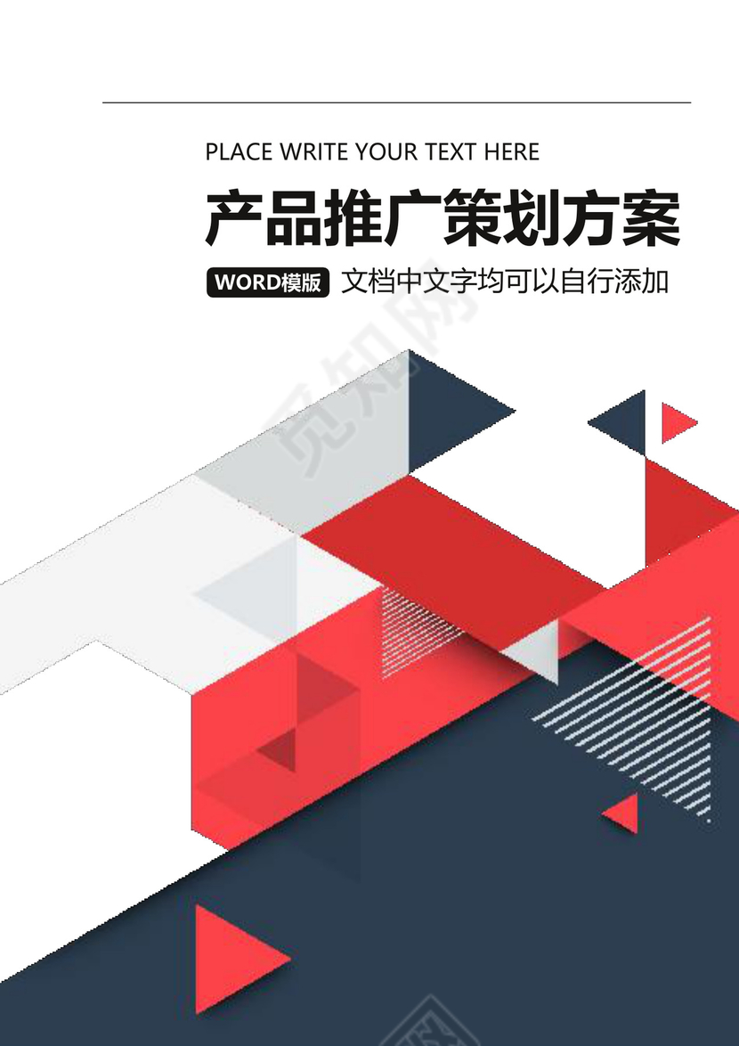 产品推广商业计划书策划方案word模板