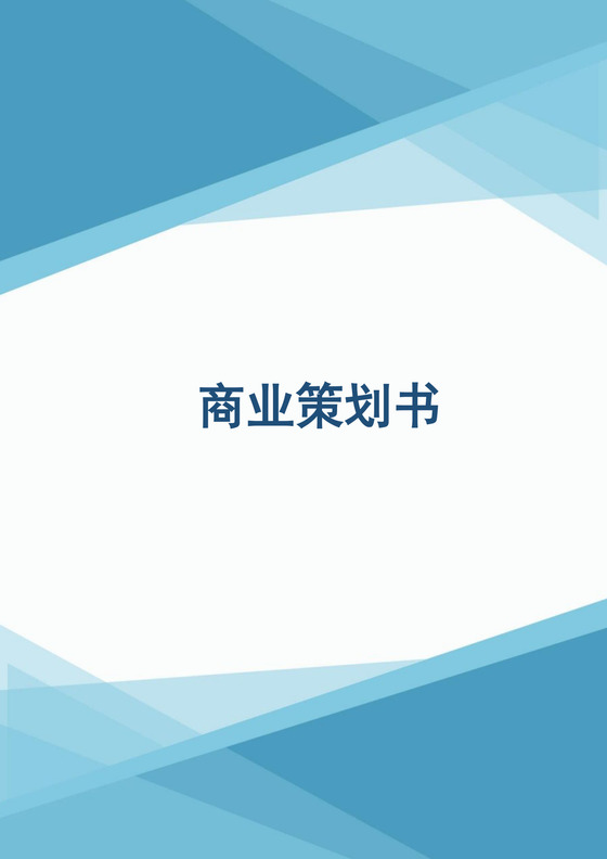 商业计划书策划方案word模板