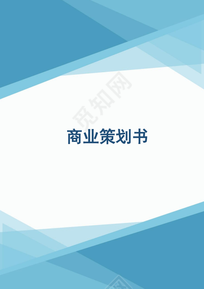 商业计划书策划方案word模板