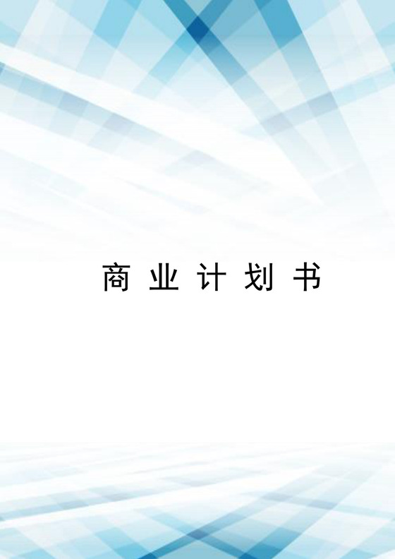 蓝色简约大方美国商业计划书word模板
